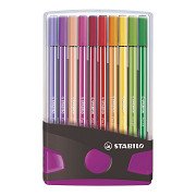 STABILO Pen 68 - Felt-tip pen - ColorParade - Set of 20 Pieces - Anthracite/Pink