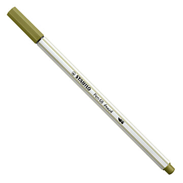 STABILO Pen 68 Brush - Felt-tip pen - Mud Green (37)