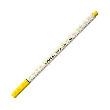 STABILO Pen 68 Brush - Felt-tip pen - Yellow (44)