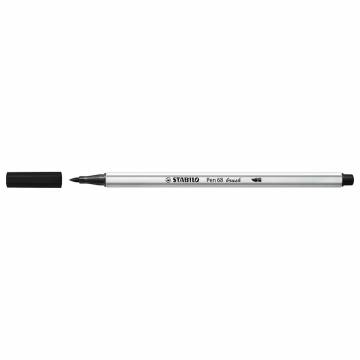 STABILO Pen 68 Brush - Viltstift - Zwart (46)