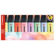 STABILO BOSS ORIGINAL Pastell – Textmarker – Set mit 8 Stück