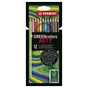 STABILO GREENcolors - Colored Pencils - ARTY - Set of 12 Pieces