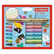 STABILO Trio DECO - Metallic-Filzstift - Etui mit 8 Stück
