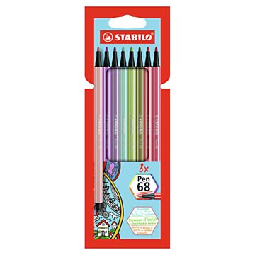 STABILO Pen 68 - Felt-tip pen - Set of 8 pieces