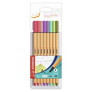 STABILO point 88 - Fineliner - Set With 8 Pieces
