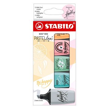 STABILO BOSS MINI Pastellove Highlighters, 5 pcs.