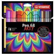STABILO Pen 68 - Filzstift - ARTY - Set mit 24 Teilen