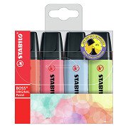 STABILO BOSS ORIGINAL Pastel - Markeerstift - Set 4 Stuks