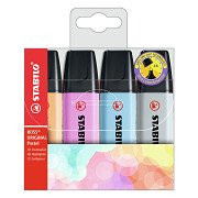 STABILO BOSS ORIGINAL Pastell – Textmarker – Set mit 4 Stück