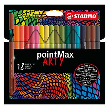 STABILO PointMax Fineliners ARTY, 18st.