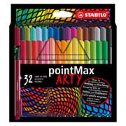 STABILO pointMax - Hardtip Fineliner - ARTY - Set 18 Pieces