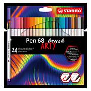 STABILO Pen 68 Brush - Filzstift - ARTY - Set mit 24 Teilen