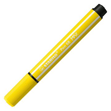 STABILO Pen 68 MAX - Felt-tip pen with thick chisel tip - lemon yellow
