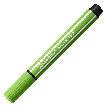 STABILO Pen 68 MAX - Felt-tip pen with thick chisel tip - light green