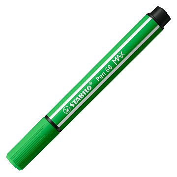 STABILO Pen 68 MAX - Felt-tip pen with thick chisel tip - leafy green