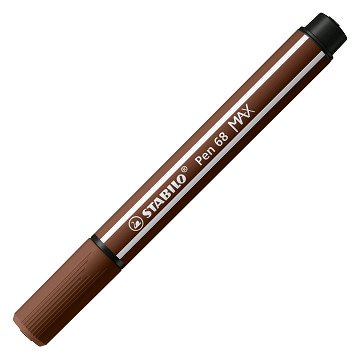 STABILO Pen 68 MAX - Felt-tip pen with thick chisel tip - brown