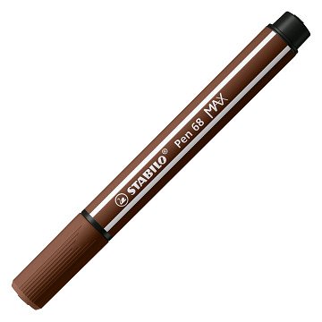 STABILO Pen 68 MAX - Felt-tip Pen with Thick Chisel Tip - Brown