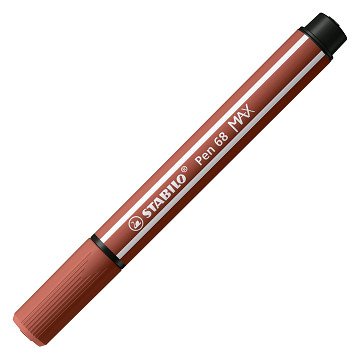 STABILO Pen 68 MAX - Felt-tip pen with thick chisel tip - Sienna