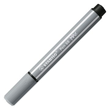 STABILO Pen 68 MAX – Filzstift mit dicker Keilspitze – Medium Cold Grey