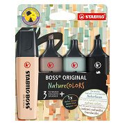 STABILO BOSS ORIGINAL - Textmarker - 4er Set - NatureColors