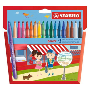 STABILO power Viltstiften - 18dlg.