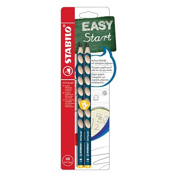 STABILO EASYgraph HB Graphitstift für Linkshänder Petrol - 2 Stück.