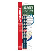 STABILO EASYgraph HB Graphitstift für Rechtshänder Petrol - 2 Stück.