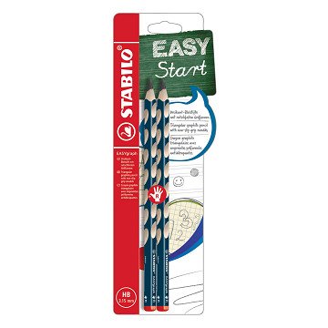 STABILO EASYgraph HB Graphitstift für Rechtshänder Petrol - 2 Stück.