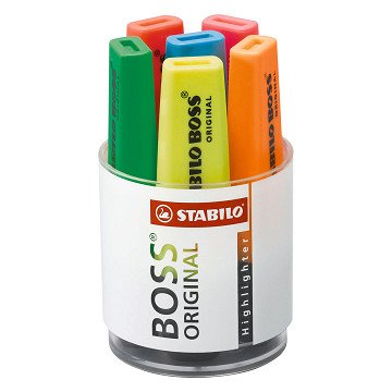 STABILO BOSS Original Marking Sticks in Box - 6-piece.