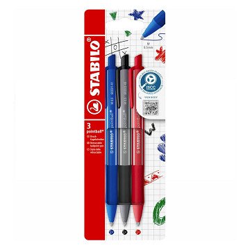 STABILO Ballpoint Pens - 3-piece