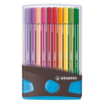 STABILO Pen 68 ColorParade Felt-tip Pens Blue Anthracite - 20 pcs.