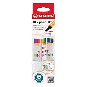 STABILO point 88 Zig Zag Fineliners - 18dlg.