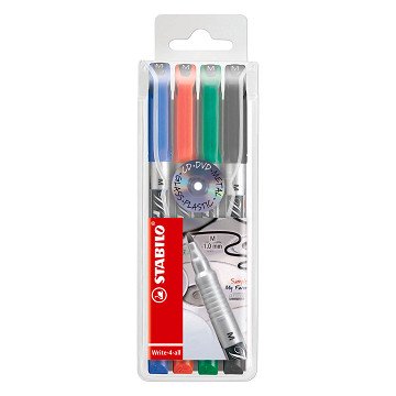 STABILO Write-4-all Medium (1,0 mm) Permanentmarker - 4 Stück.