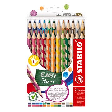 STABILO EASYcolors Buntstifte für Linkshänder - 24-teilig.
