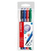 STABILO pointMax Fineliner – Ultramarin, Schwarz, Karminrot, Grün