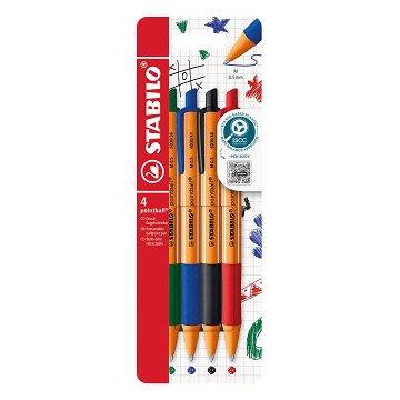 STABILO pointball Ballpoint Pens - 4-piece.