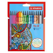 STABILO Pen 68 Filzstifte - 18-teilig.