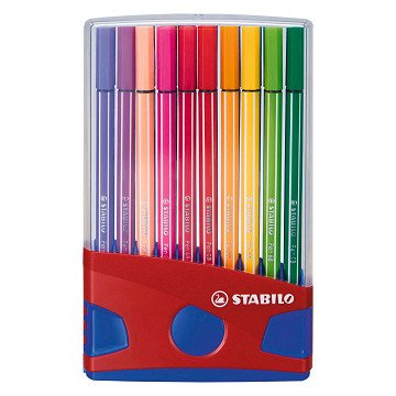 STABILO Pen 68 ColorParade Felt-Tip Pens in Storage Box - 20 pcs.