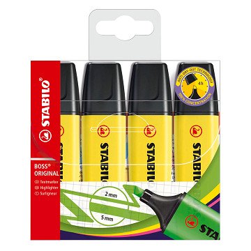 STABILO BOSS Original Markeerstiften Geel - 4st.