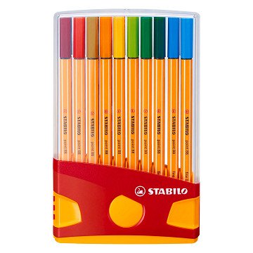 STABILO point 88 ColorParade Fineliners Oranje/Rood - 20dlg.