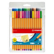 STABILO point 88 Fineliner im Etui - 30 Stück.