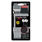 STABILO Creative Tips ARTY Pennen Verschillende Puntdiktes - 10dlg.