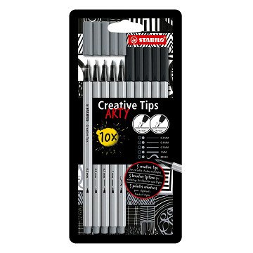 STABILO Creative Tips ARTY Pennen Verschillende Puntdiktes - 10dlg.