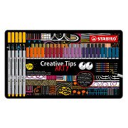 STABILO Creative Tips ARTY Stifte im Metalletui - 50 Stück.