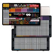 STABILO Creative Tips ARTY Pennen in Metalen Etui - 50dlg.
