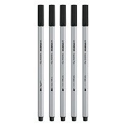 STABILO Creative Tips ARTY Pennen Zwart - 5dlg