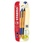 STABILO pointball Balpennen Blauw en Zwart - 2dlg.