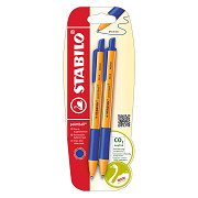 STABILO pointball Balpennen Blauw - 2dlg.