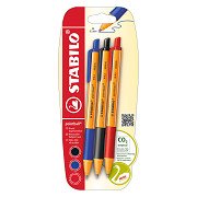 STABILO pointball Balpennen Blauw Zwart Rood - 3dlg.
