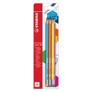 STABILO Bleistift 160 HB Graphitstifte mit Radiergummi - 6-teilig.